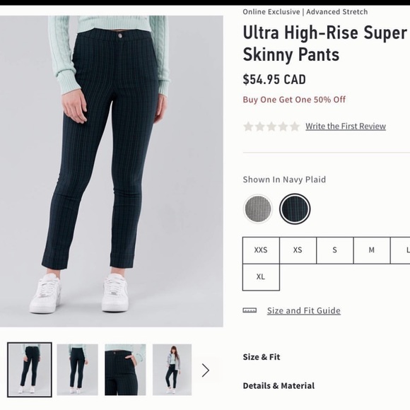 Hollister plaid pant - Picture 1 of 2